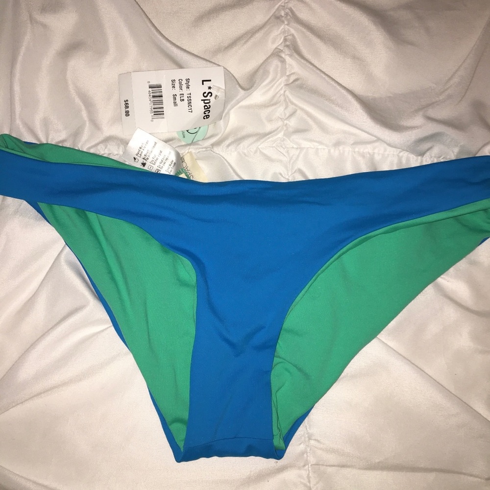 L space bikini bottoms in teal